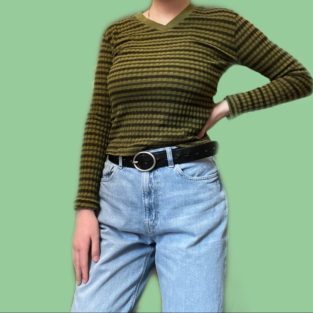 Striped Green Top